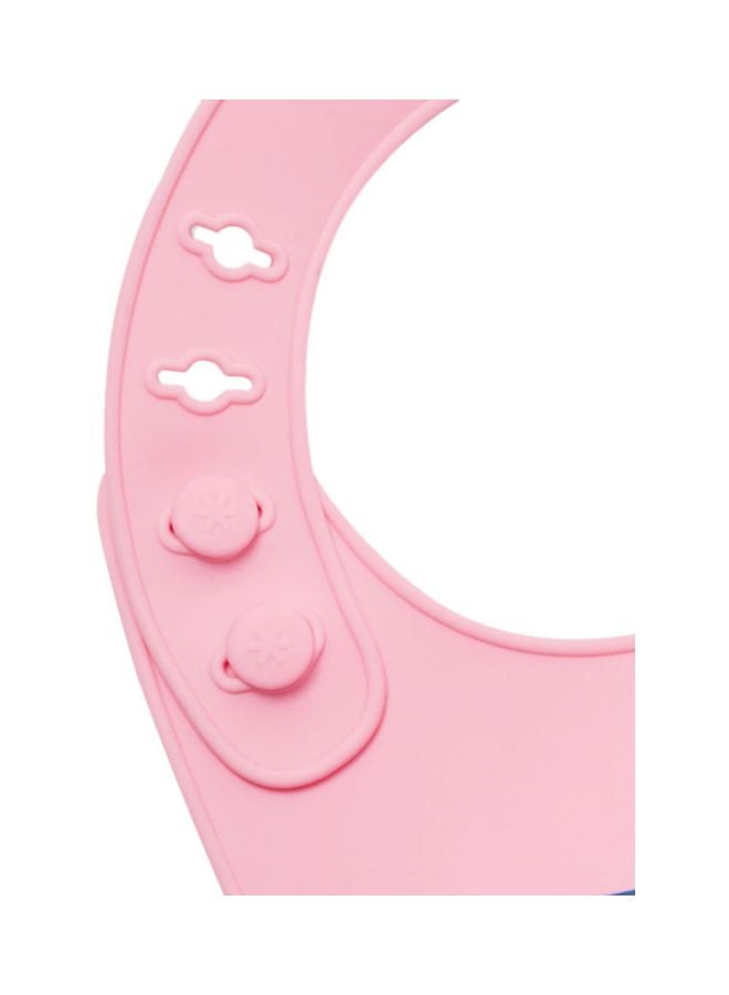 Skip Hop Unisex Baby Butterfly Zoo Silicon Bib, Pink, 1 Count - Image 2