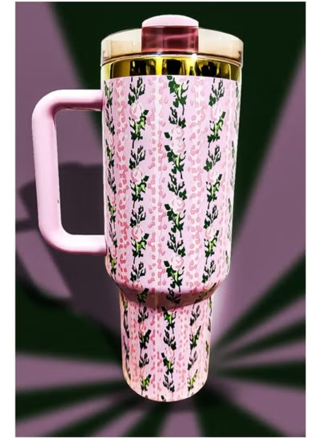 Stanley Limited Edition 40oz Stainless Steel Travel Tumbler with Reusable Straw | Leakproof Flow-Style Lid | Double Wall Vacuum Insulated | BPA Free & Dishwasher Safe | Keeps Drinks Hot for 16 Hours & Cold for 24 | Slim Base Fits Car Cup Holders | Durable Ergonomic Handle for On-the-Go Use - Image 3