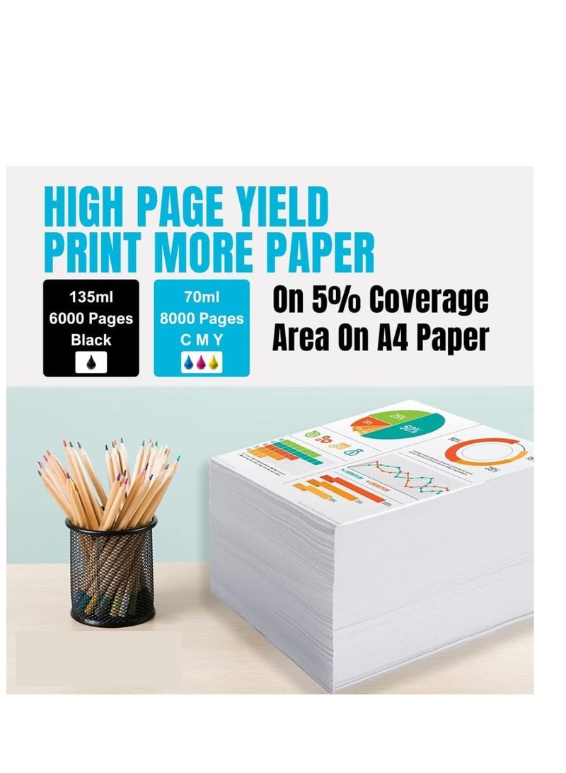 Terabyte Printer ink 103 for EPSON for EcoTank ink Combo Set Full-Pack of 4 (Black Cyan Magenta Yellow) for L1110‎ L3110 L3111 L3150 L3151‎ L3156 L3160 L5190‎ - Image 5