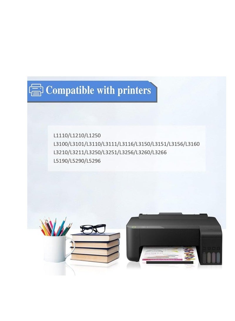 Terabyte Printer ink 103 for EPSON for EcoTank ink Combo Set Full-Pack of 4 (Black Cyan Magenta Yellow) for L1110‎ L3110 L3111 L3150 L3151‎ L3156 L3160 L5190‎ - Image 3