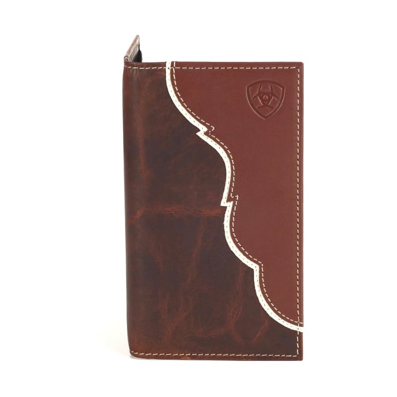ARIAT Two Tone Shield Rodeo Wallet Tan - Image 1