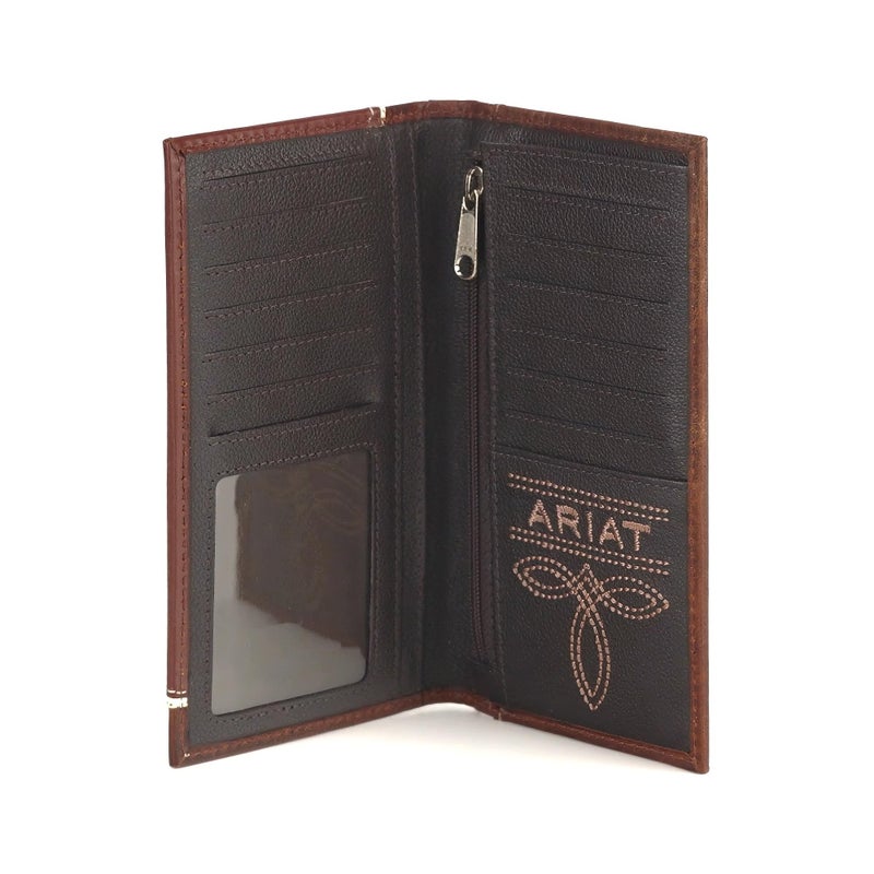 ARIAT Two Tone Shield Rodeo Wallet Tan - Image 4