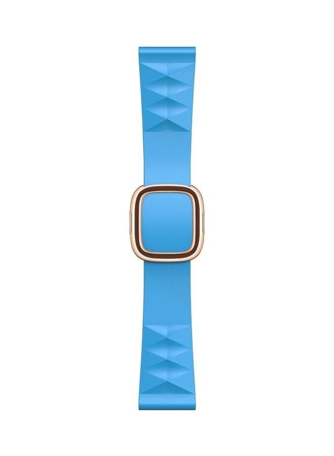 NIBEMINENT Modern Style Silicone Replacement Strap Watchband For Apple Watch Series 7/6/5/4/3/2/1/SE 41/40/38mm Lake Blue - Image 1