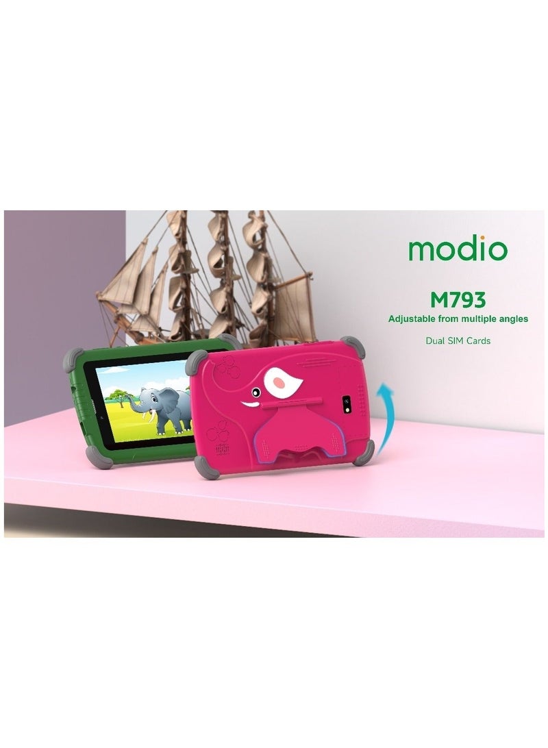 modio M793 Android Smart Kids Tablet Green - Image 2