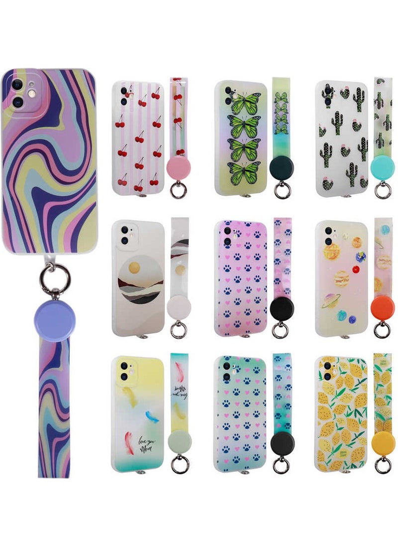Nezih Case - Apple iPhone 11 Compatible Hand Strap Patterned Arte Silicone Case NO10 - Image 1