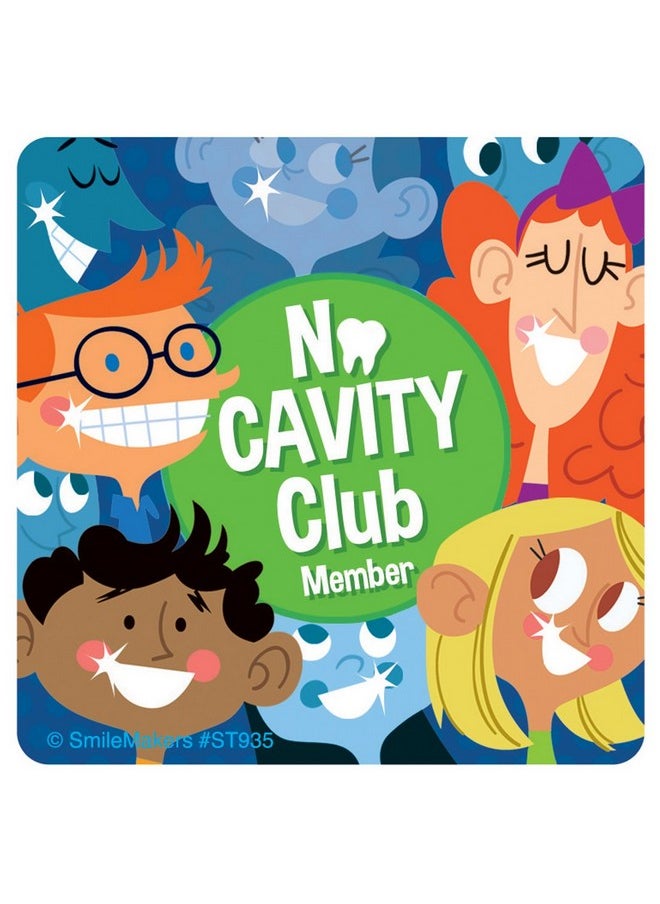SmileMakers - No Cavity Club Stickers Prizes And Giveaways 100 Per Pack - Image 1