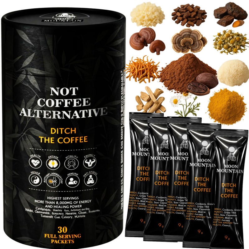 Premium Quality - Mushroom Coffee 240,000mg - 13 Superfood Extract Powder (Lions Mane, Reishi, Ashwagandha & More) Low Caffeine Adaptogens Coffee Alternative for Focus & Energy, 30 Instant Packets by Cafe De Hongos - Image 1