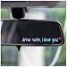 TUANRIVER 2X I Love You Drive Safe Mirror Sticker Cute Car Accessories for Women Car Decals for Women Rear View Mirror Decal Drive Safe Holographic - Image 2