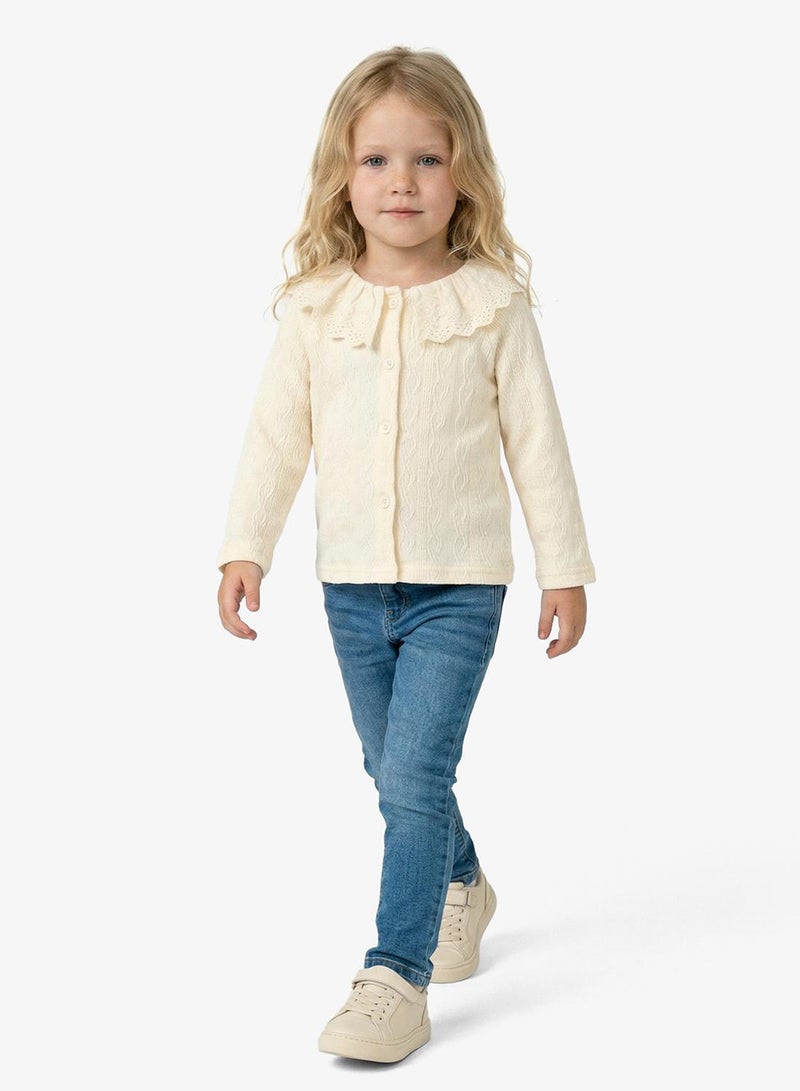 Pinata Lace Collar Button Through Blouse - Image 1