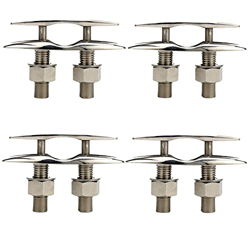 Amarine Made Amarine-made 4 Pack of Stainless Steel 316 Pull Up Cleat - 6-1/2" -M0098S - Image 1