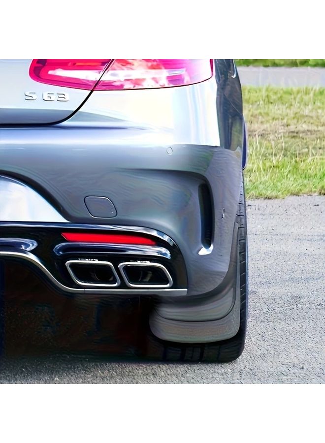 2Pcs Universal Black Mud Flaps Front Rear Trumpet Openings Splash Guards For Sedan SUV - Image 4