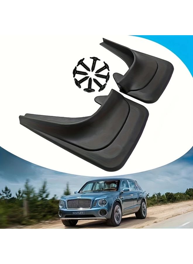 2Pcs Universal Black Mud Flaps Front Rear Trumpet Openings Splash Guards For Sedan SUV - Image 5