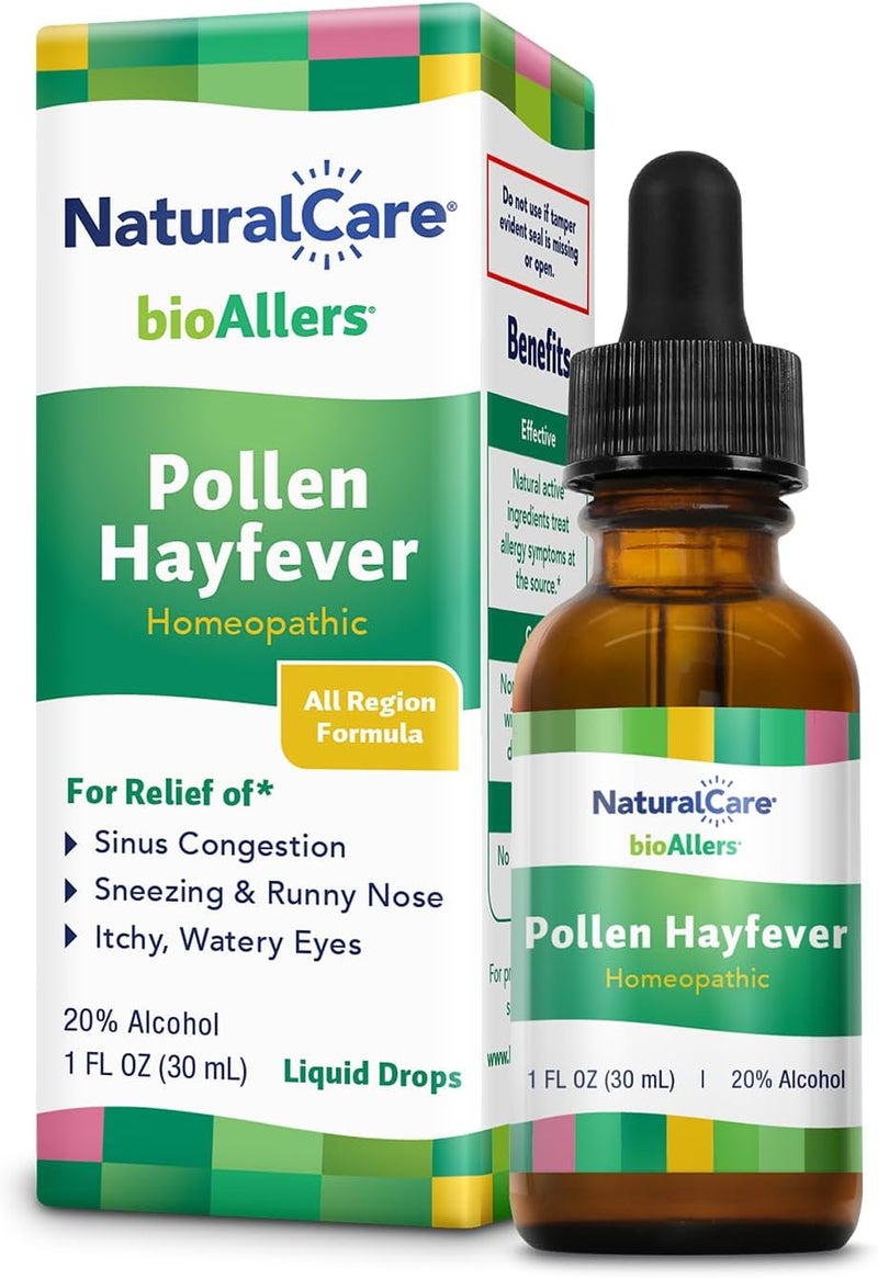 bioAllers NaturalCare Pollen Hayfever Homeopathic Liquid Drops by bioAllers 1 Fl Oz  May Provide Support Through Sneezing Congestion Itching Rashes - Image 1