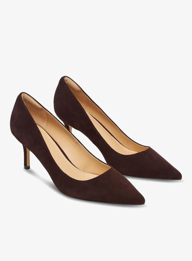 DUCHINI Women Stiletto Heel Leather Pumps