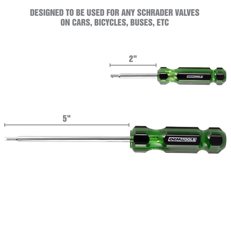Oemtools 22589 Tire Valve Core Tool Set - 2 Piece  Valve Core Tool  Tire Valve Stem Tool  Shrader Valve Remover  Tire Repair Tools  2 Piece Set - Image 4