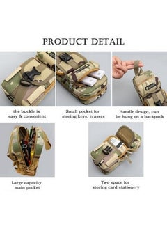 Brand Conquer Brand Conquer Canvas Premium Pencil Case Hang able 6 Layer with 3 Compartment Cute Aesthetic Pencil Case for Girls Large Capacity Pencil Pouch for Kids Cute Stationary Gift for Kids (Army)  - Image 4