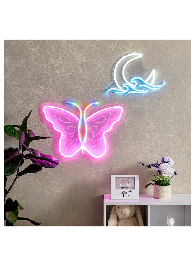 Home Box مصباح نيون LED على شكل قمر من Playland مع كابل USB بطول 2 متر 43.5 × 30 × 1.6 سم  - Image 5