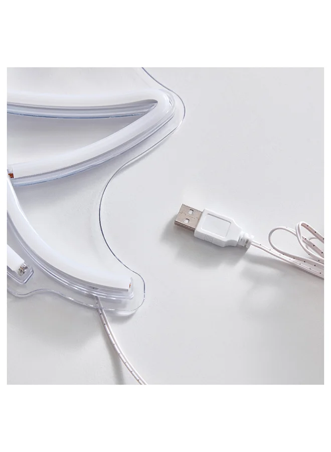 هوم بوكس بلاي لاند ضوء نيون LED على شكل قمر مع كيبل USB 2 متر