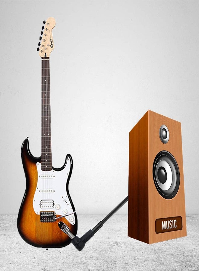 CERRXIAN Right Angle 1/4 Male to 1/8 Female Adapter, 90 Degree 6.35mm 3 Pole Male to 3.5mm Female Stereo TRS Headphone Audio Converter Connector(2-Pack) - Image 5