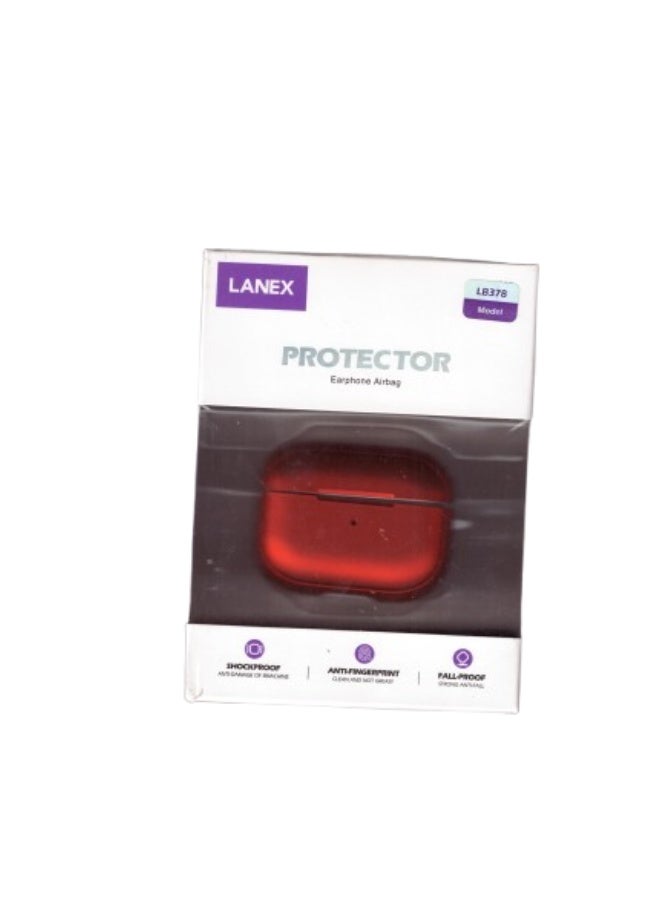LANEX Lanix LB378 | TWS Protective Case Red - Airbag Design Anti-drop, Anti-fingerprint