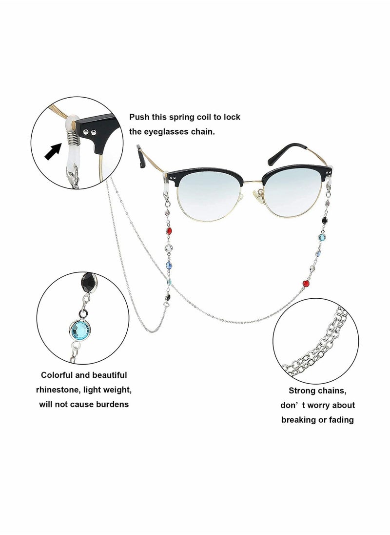 KASTWAVE 6 PCS Of Women's Glasses Chain, Lanyard Necklace, Elegant Guard Ring, Beaded Shoulder Strap Bracket To Prevent Loss  - Image 3