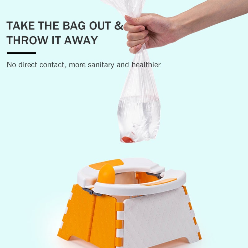 Foldable Travel Potty: Ergonomic Comfortable Design - Thick Sturdy PP TPE Material Portable Toilet for Outdoor Camping Potty Training - Image 3