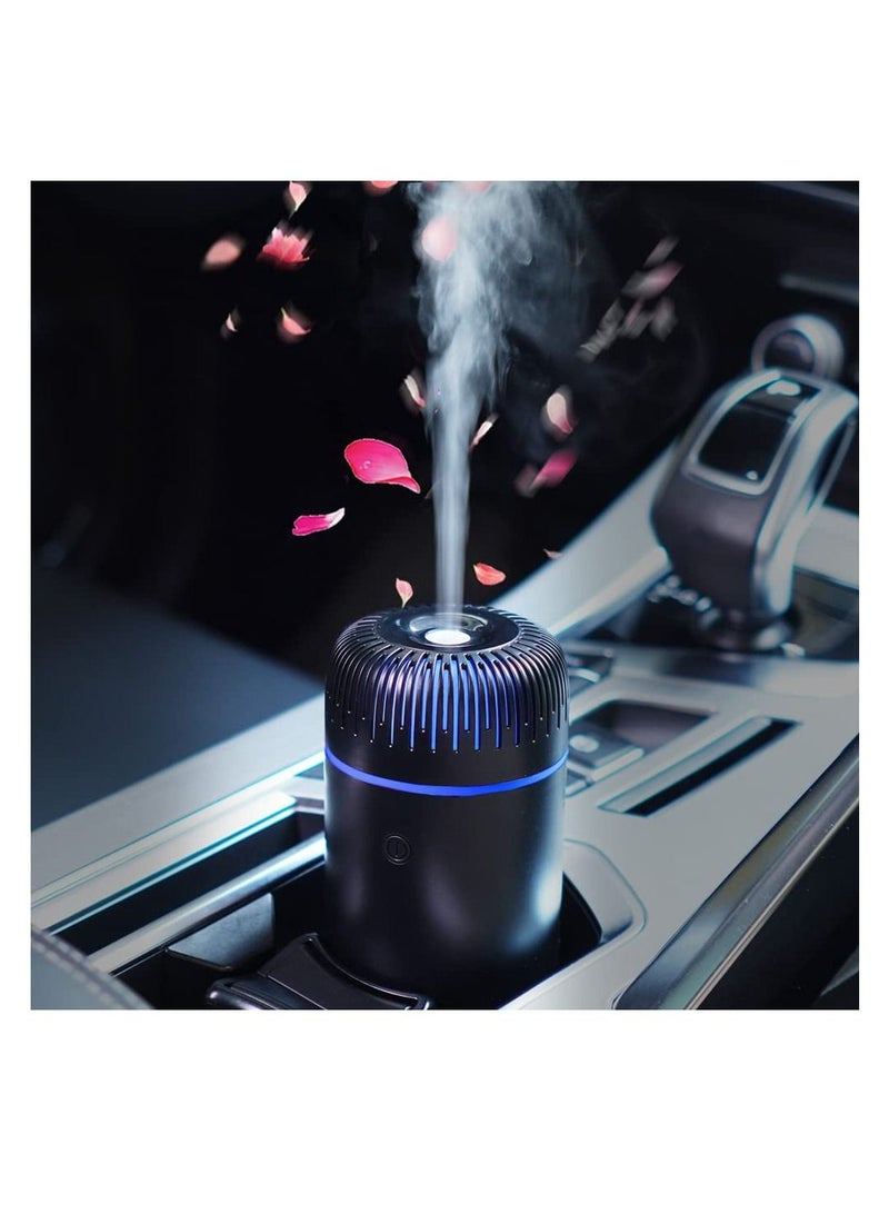 Car Diffuser, Humidifier Aromatherapy Essential Oil Diffuser USB Cool Mist Mini Portable for Home Office Bedroom (Black) - Image 1
