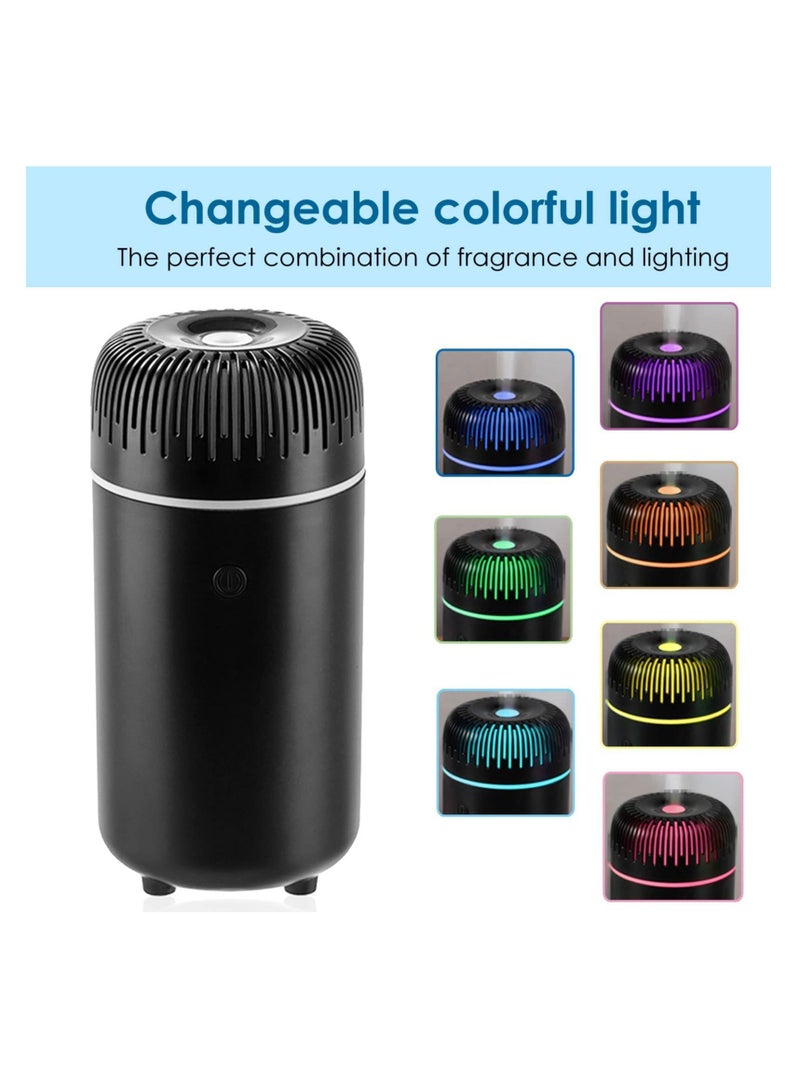 Car Diffuser, Humidifier Aromatherapy Essential Oil Diffuser USB Cool Mist Mini Portable for Home Office Bedroom (Black) - Image 2