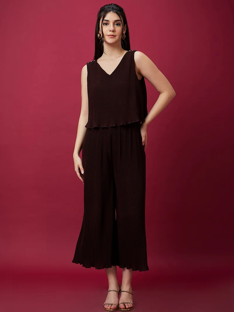 globus Women Accordion Pleats Jumpsuit