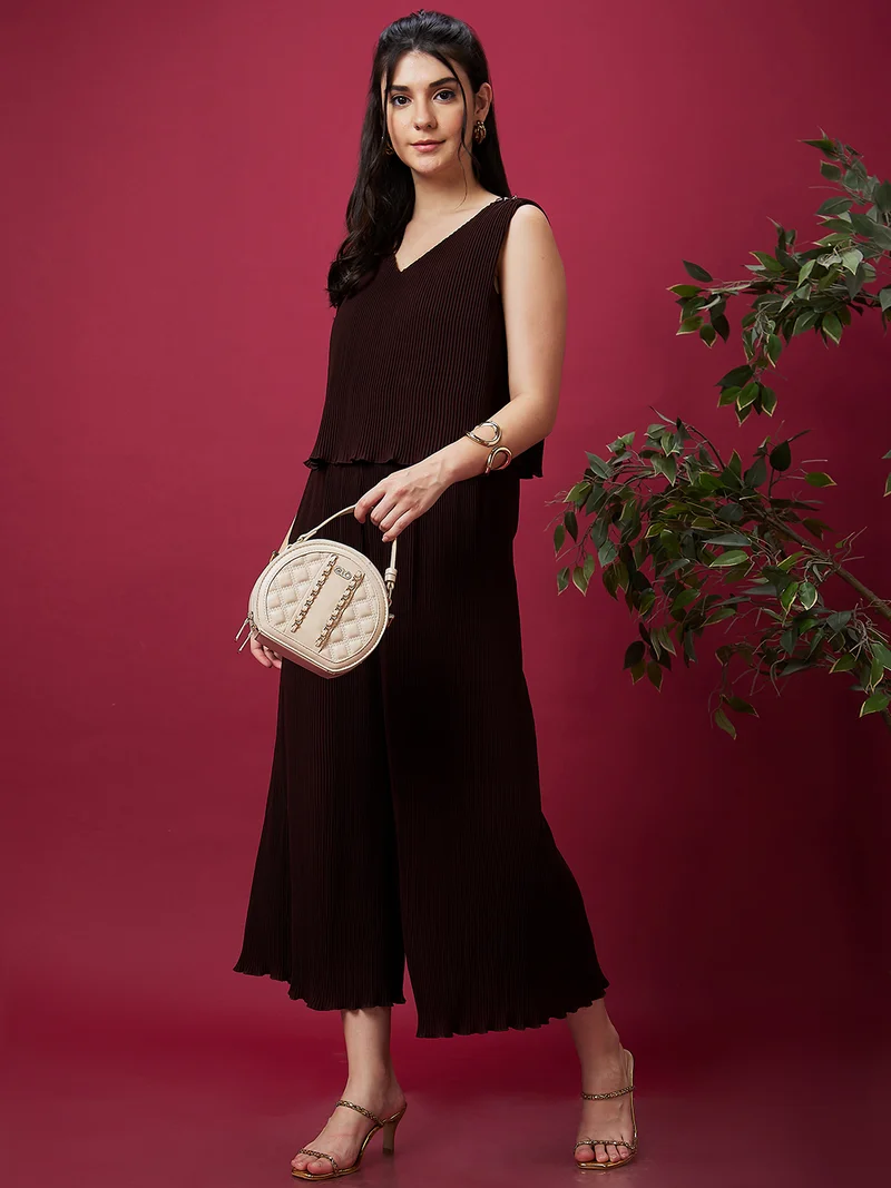 globus Women Accordion Pleats Jumpsuit