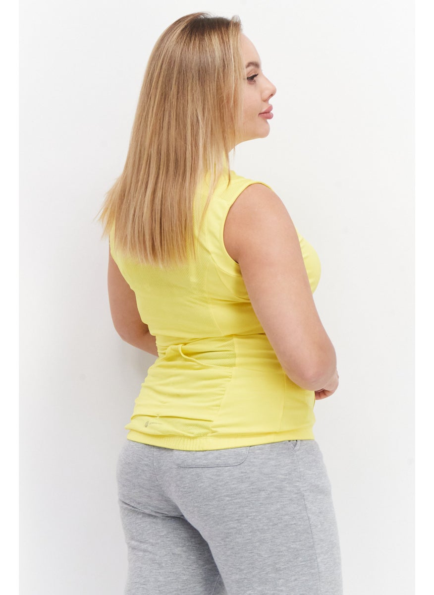 Adidas - Women Sportswear Fit Brand Logo Training Top, Yellow - Image 1