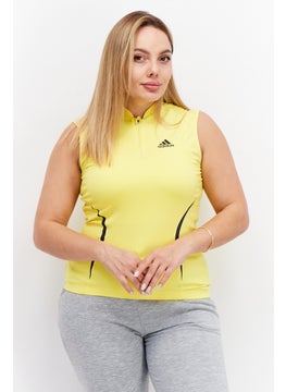 Women Sportswear Fit Brand Logo Training Top, Yellow