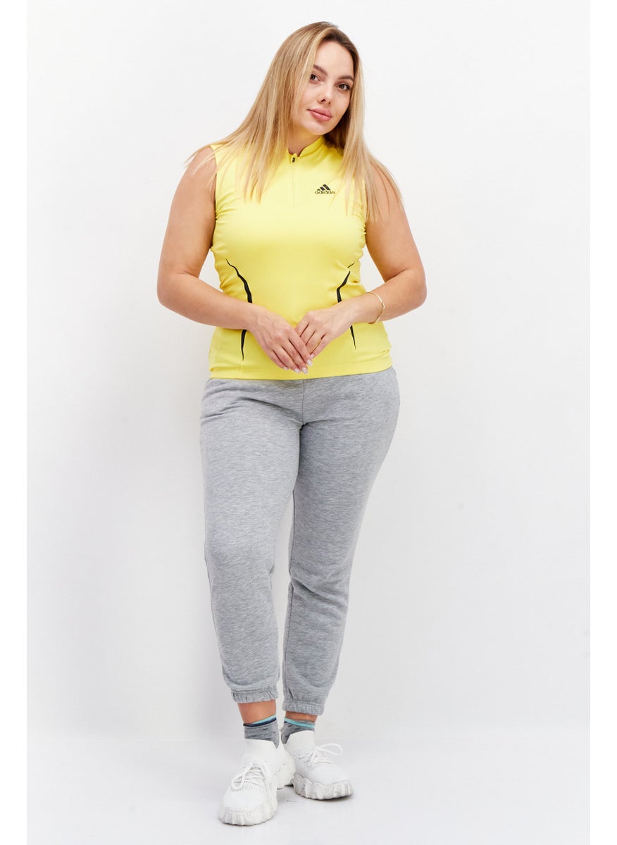 Adidas - Women Sportswear Fit Brand Logo Training Top, Yellow - Image 1