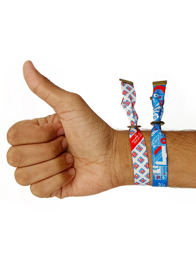 فيفا سوار معصم نايلون رسمي منتخب فرنسا – كأس العالم قطر 2022، مقاس واحد، للجنسين، عصري - Image 3