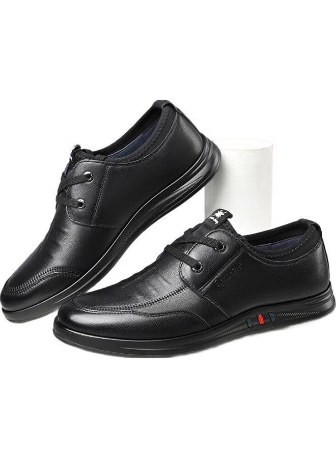 Spider King Men'S Casual Leather Shoes Men'S Belt Soft Bottom Fashion Business Men'S Single Shoes Black 38 - Image 2