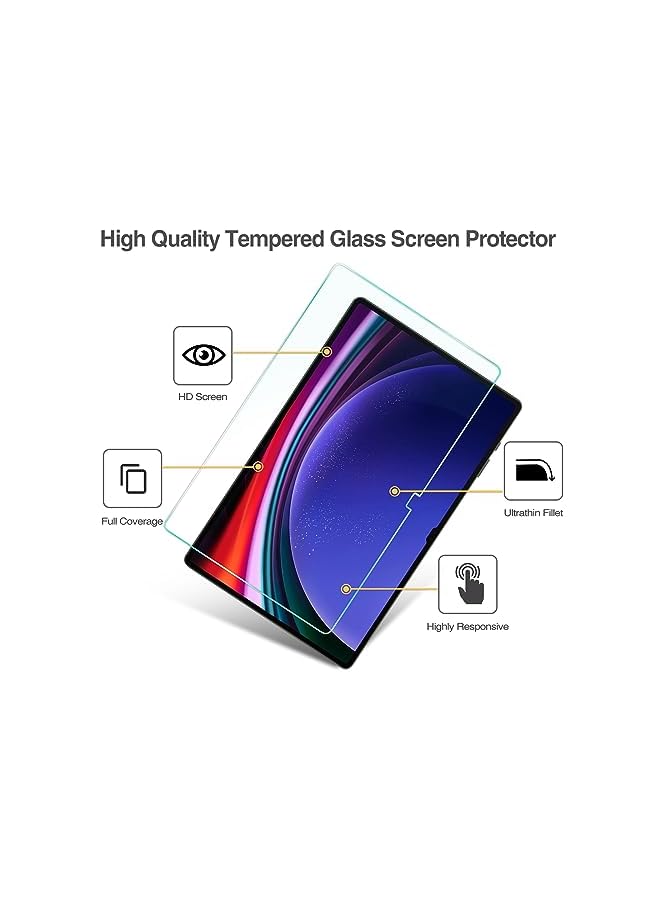 Procases 2 Pack Screen Protector For Galaxy Tab S9 Ultra 14.6 Inch 2023 Tab S8 Ultra 2022 Tempered Glass Screen Film Guard For 14.6“ Galaxy Tab S9 Ultra Tablet Sm X910 X916B X900 X906 - Image 4
