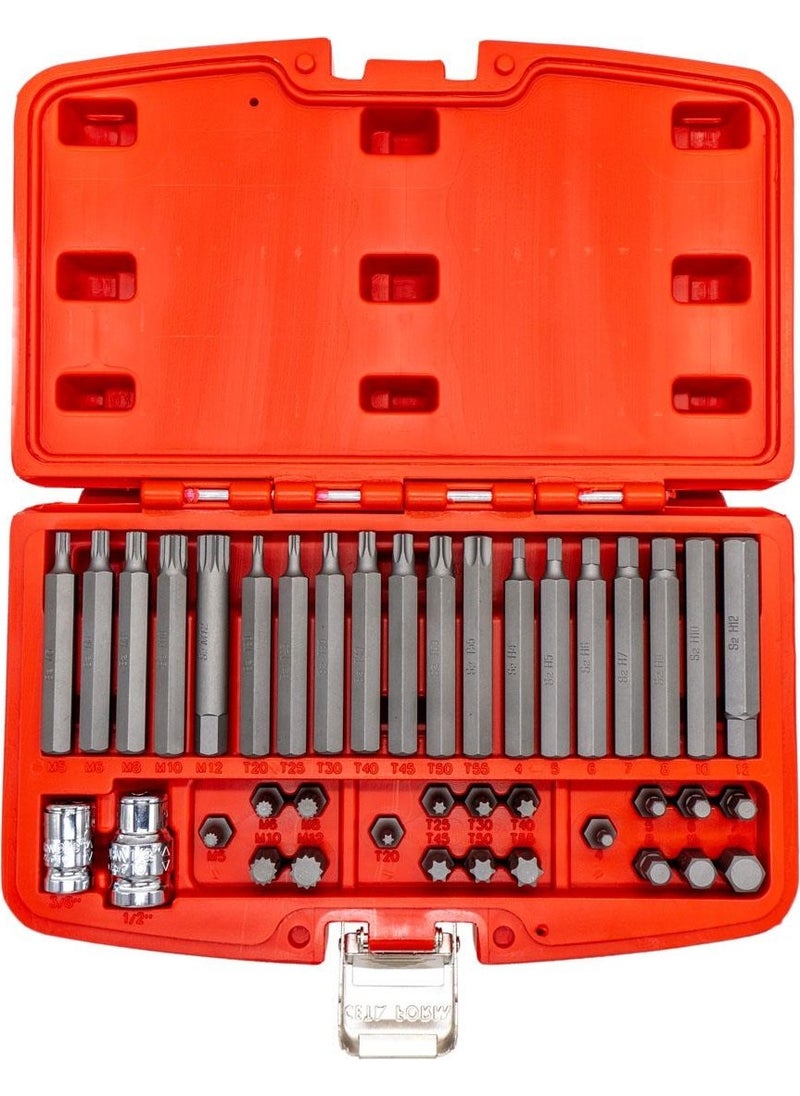 Ceta Form - C28-Ss40 40 Piece H10 Torx-Allen-Xzn Socket Bit Set - Image 1