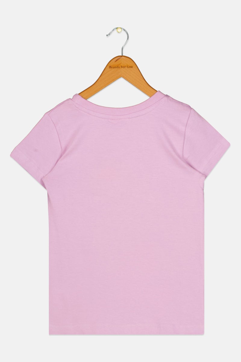 nickelodeon Toddlers Girl Round Neck Short Sleeve Garfield Top, Lavender - Image 2