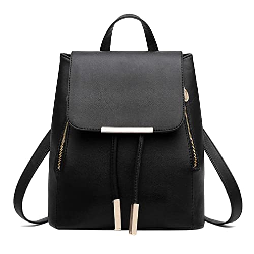 Pahajim Women's Fashion Travel Backpack Mini Purses Bag Cute Rucksack Multipurpose Shoulder Bag (black) - Image 1