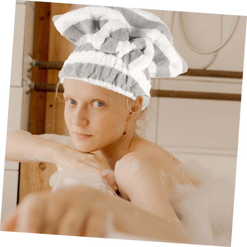 2Pcs Super Absorbent Hair Drying Turban Cap For Women Reusable Microfiber - Image 4