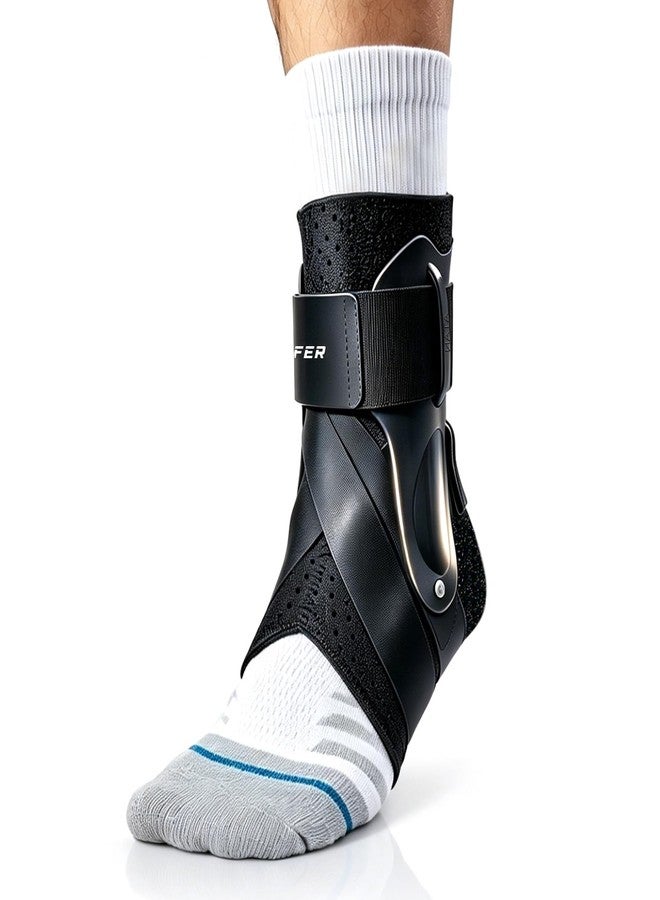 Hocafer Left Ankle Brace for Women & Men - Ankle Support Sprained Ankle Brace for Achilles,Tendon,Sprain,Injury Recovery,Ankle Support Brace for Running, Basketball, Football (Black,XL,Left) - Image 1