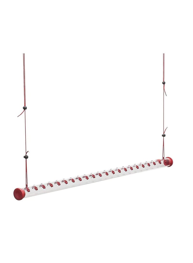 SYOSI Best Hummingbird Feeder, Hummingbird Feeder, with Hole Birds Feeding Transparent Pipe, Red Transparent Tube, Easy to Use for Outdoor Garden Home Decoration, Indoor or Outdoor Decor (40cm) - Image 2