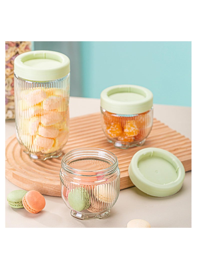 6 Pack Cat Claw Base Glass Storage Jars - 10 oz Eco-Friendly Kitchen Canisters for Dry Food, Coffee & Nuts, Dishwasher Safe  - Image 4
