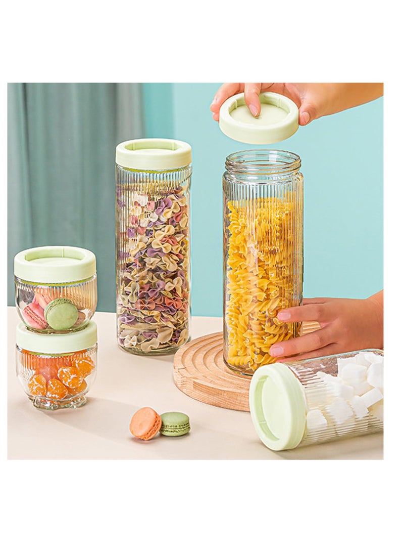 6 Pack Cat Claw Base Glass Storage Jars - 10 oz Eco-Friendly Kitchen Canisters for Dry Food, Coffee & Nuts, Dishwasher Safe  - Image 5
