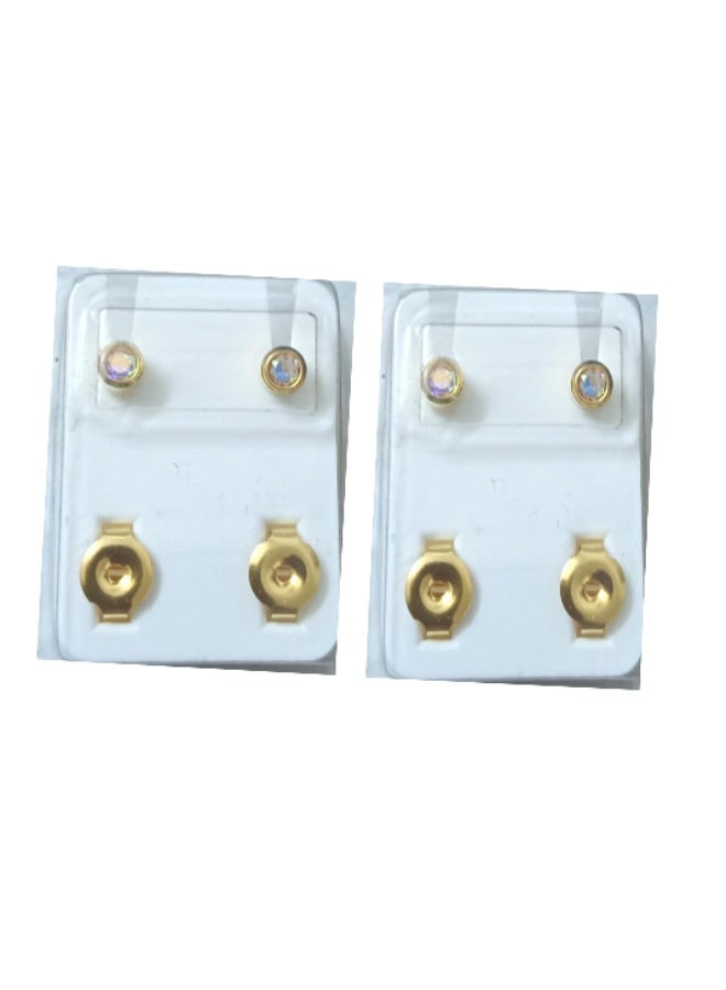 Medisystem 2-piece Sterilized Ear Piercing Studs