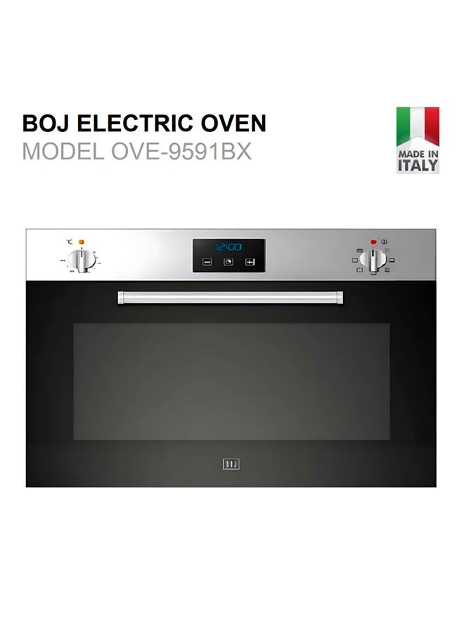 BOJ 90CM Built In Electric Oven OVE 9591BX 9Multi Function Cooker Full Glass Inner Door Black Glass Outer Door Fully Electric Oven Made In Italy - Image 2