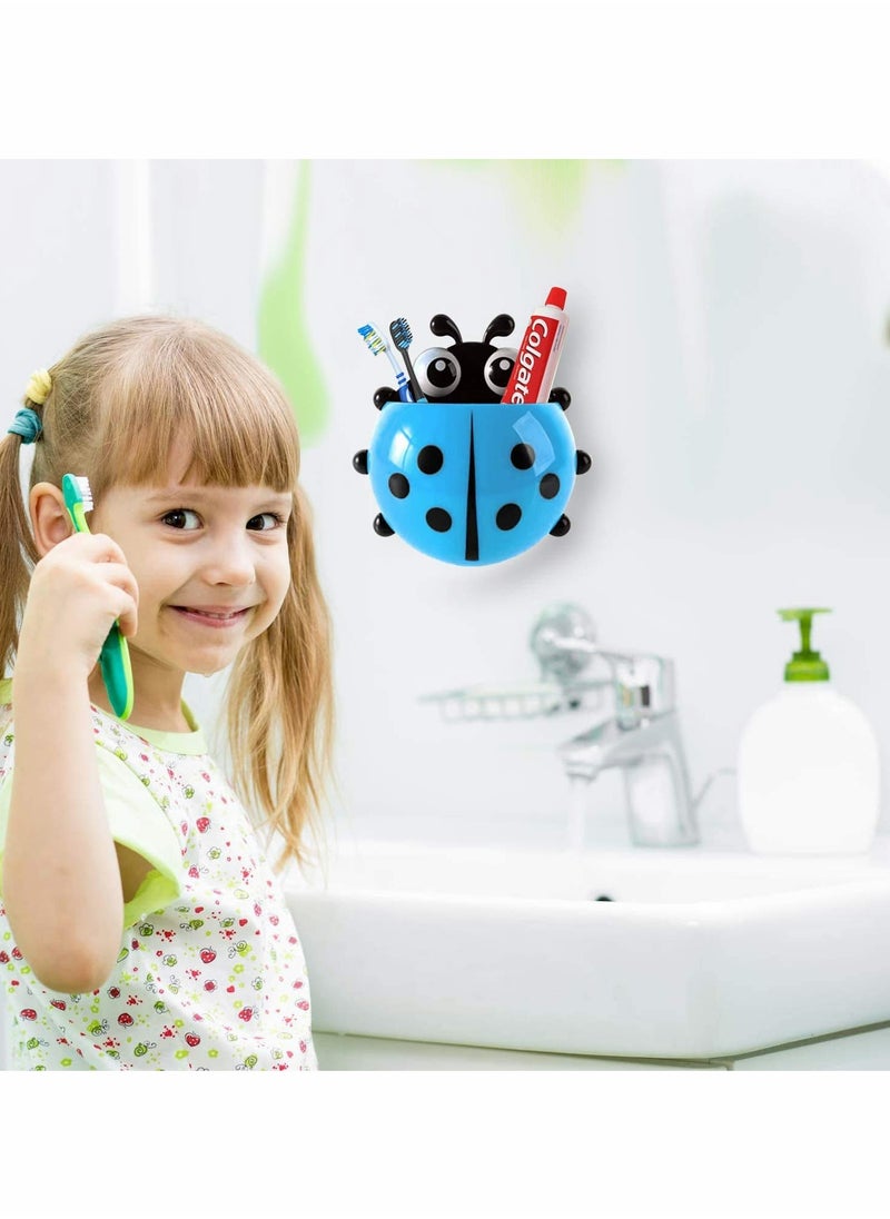 KASTWAVE - Toothbrush Stand Wall Suction Cup, Cute Cartoon Mount Toothbrush Holder Container Toothbrush Holder Mighty Toothpaste Razor Holder Bathroom Organizer Storage Wall Mounted Small Toiletry Items - Image 1