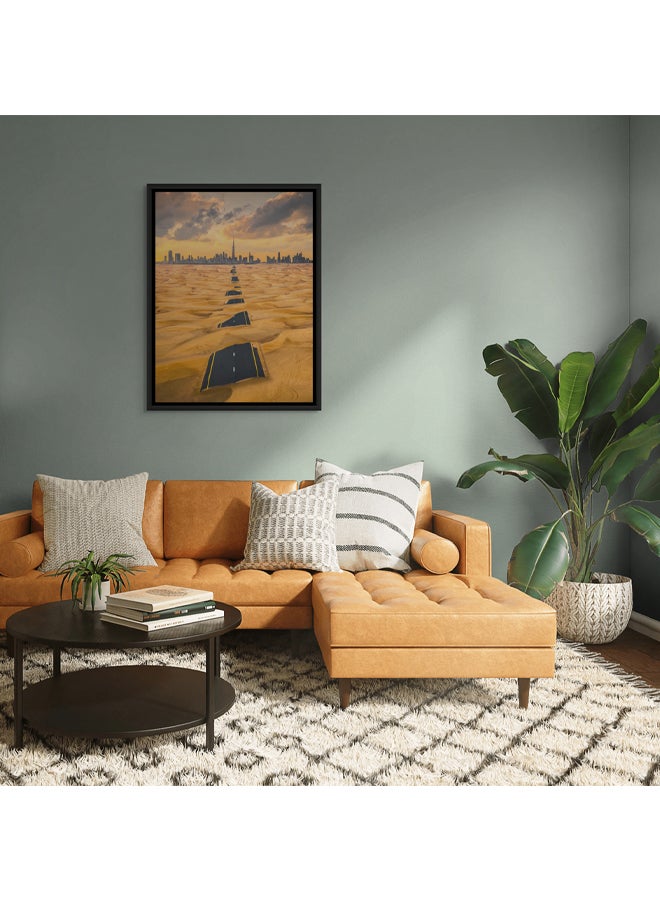 Art Decor Framed Canvas Wall Art of Burj Khalifa Portrait Dubai Skyline Print Wall Decor for Office Living Room Gifting - Image 2