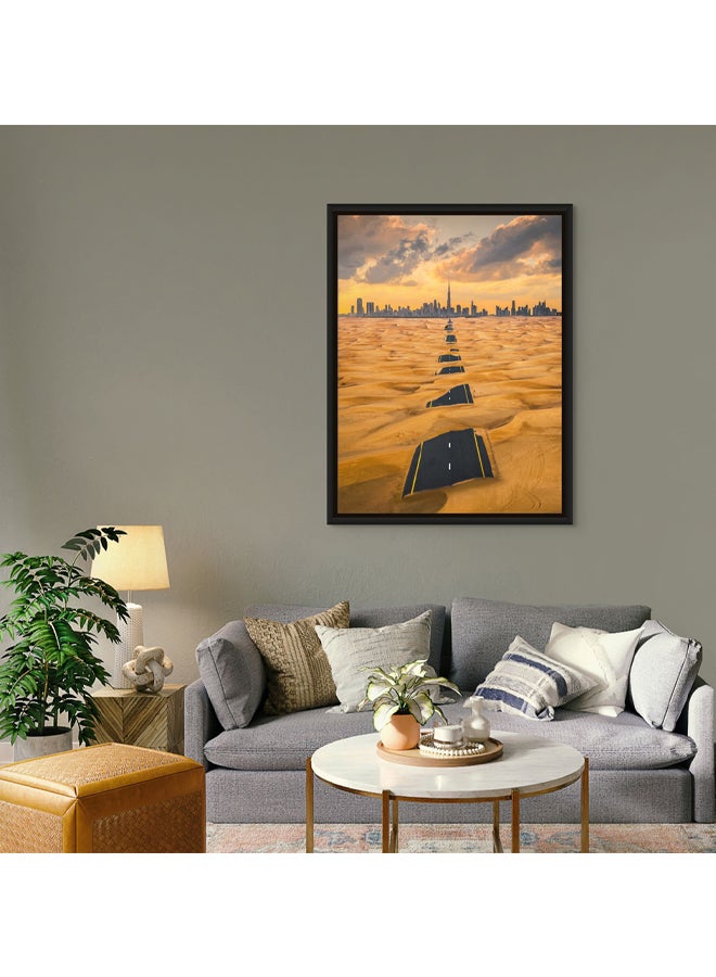 Art Decor Framed Canvas Wall Art of Burj Khalifa Portrait Dubai Skyline Print Wall Decor for Office Living Room Gifting - Image 3