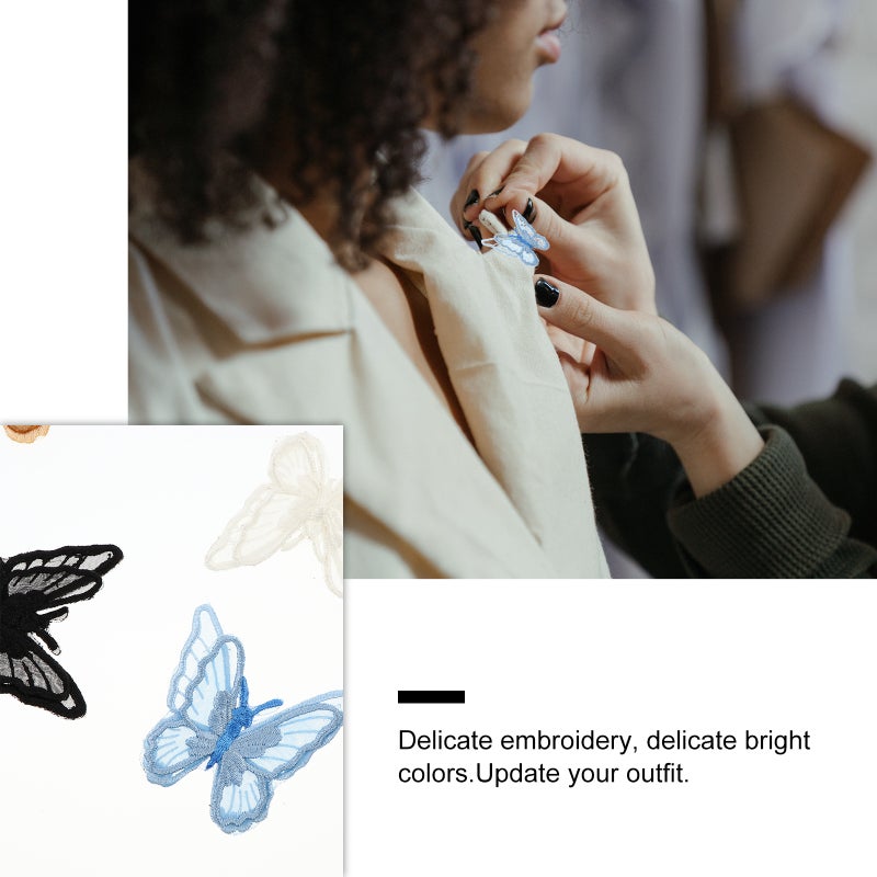 Butterflies Cloth Patches for Creative Embroidery and DIY Sewing Projects - Image 4